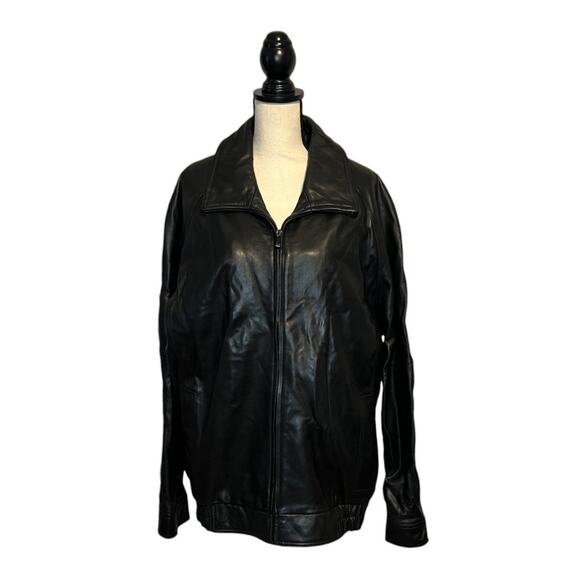 Pelle Studio Thinsulate Leather Full Zip Jacket Womens Size 2X Black Super Soft - Picture 5 of 9